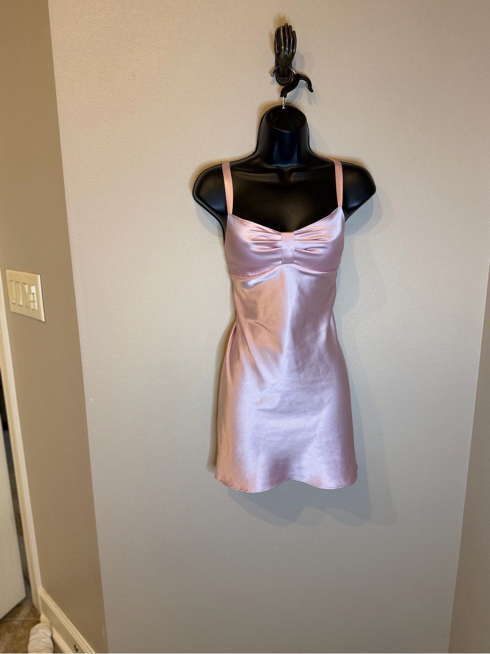 Victoria’s Secret Angels Pink Satin Slip Mini Dress Size M Y2K